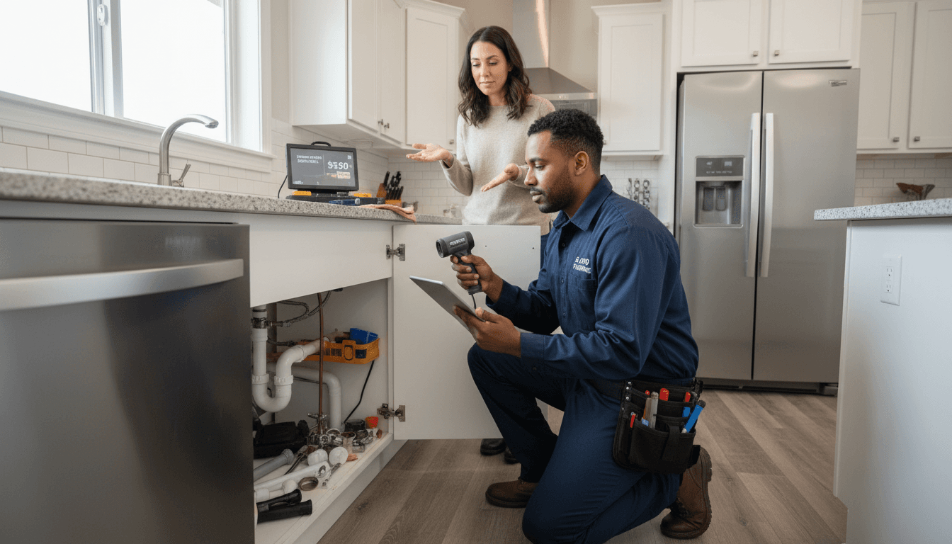 Trades business website with service offerings and local credibility signals