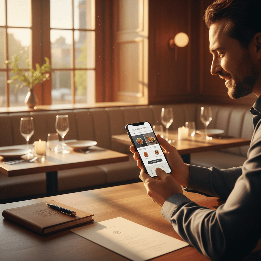 Restaurant website with menu, booking, and mobile optimization